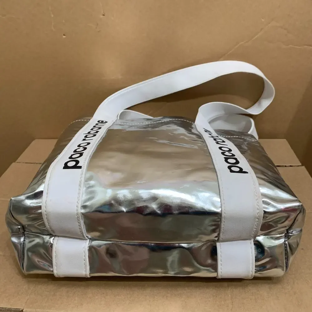 PACO RABANNE X SeaTrees Colab Vintage Carbon Neutral Metallic Silver Vinyl Tote